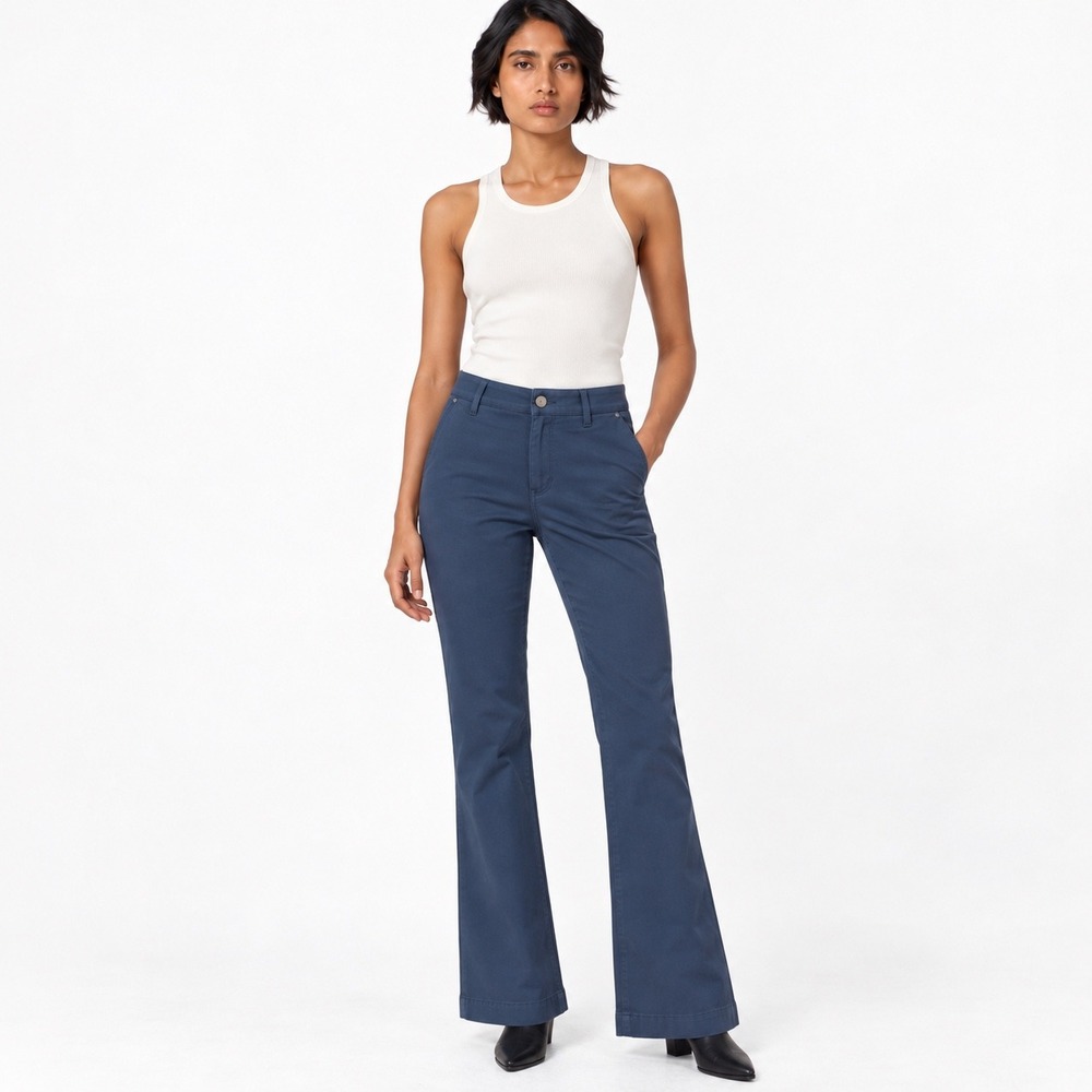 NWT Jacob Cohën PW Bianca Blue Bootcut Pants 28 Made Italy